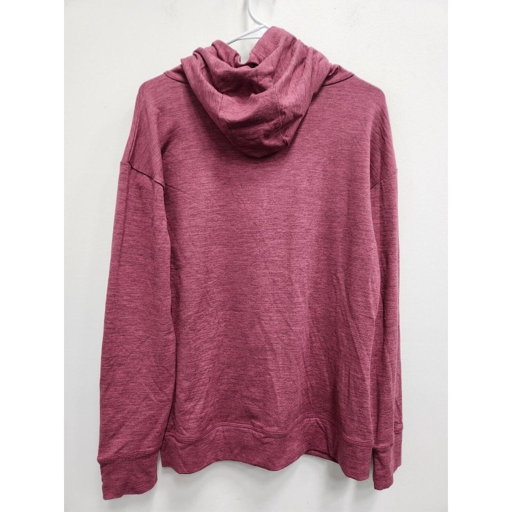 Crane Womens Activewear Hoodie Size Medium Pink Cowl Neck Long Sleeve Pullover - Picture 8 of 8
